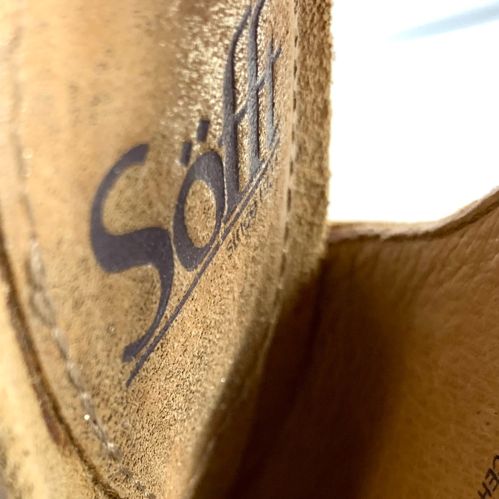 Sofft Maize Ghillie Lace Brown/Gold Metallic Nubuck Comfort Wedge Sandals 8 Boho - Picture 11 of 14